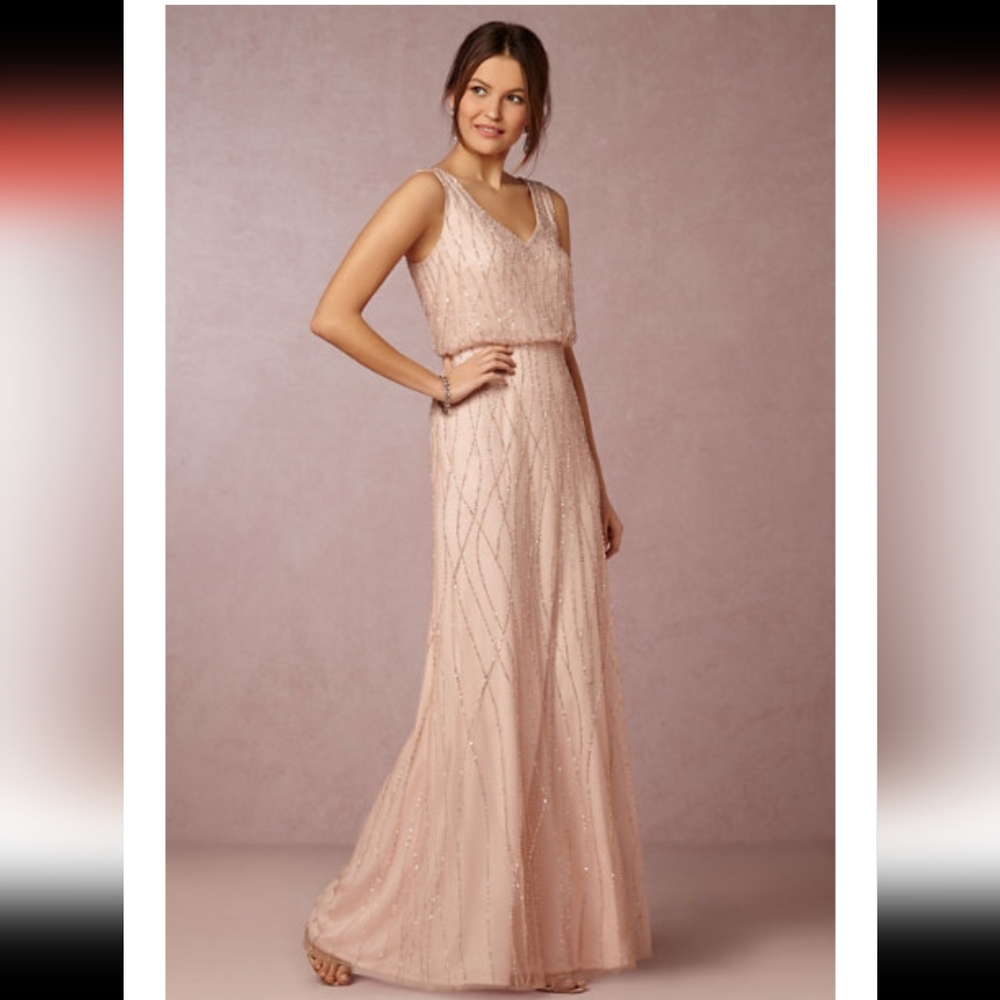BHLDN Adrianna Papell Brooklyn Dress  Blush